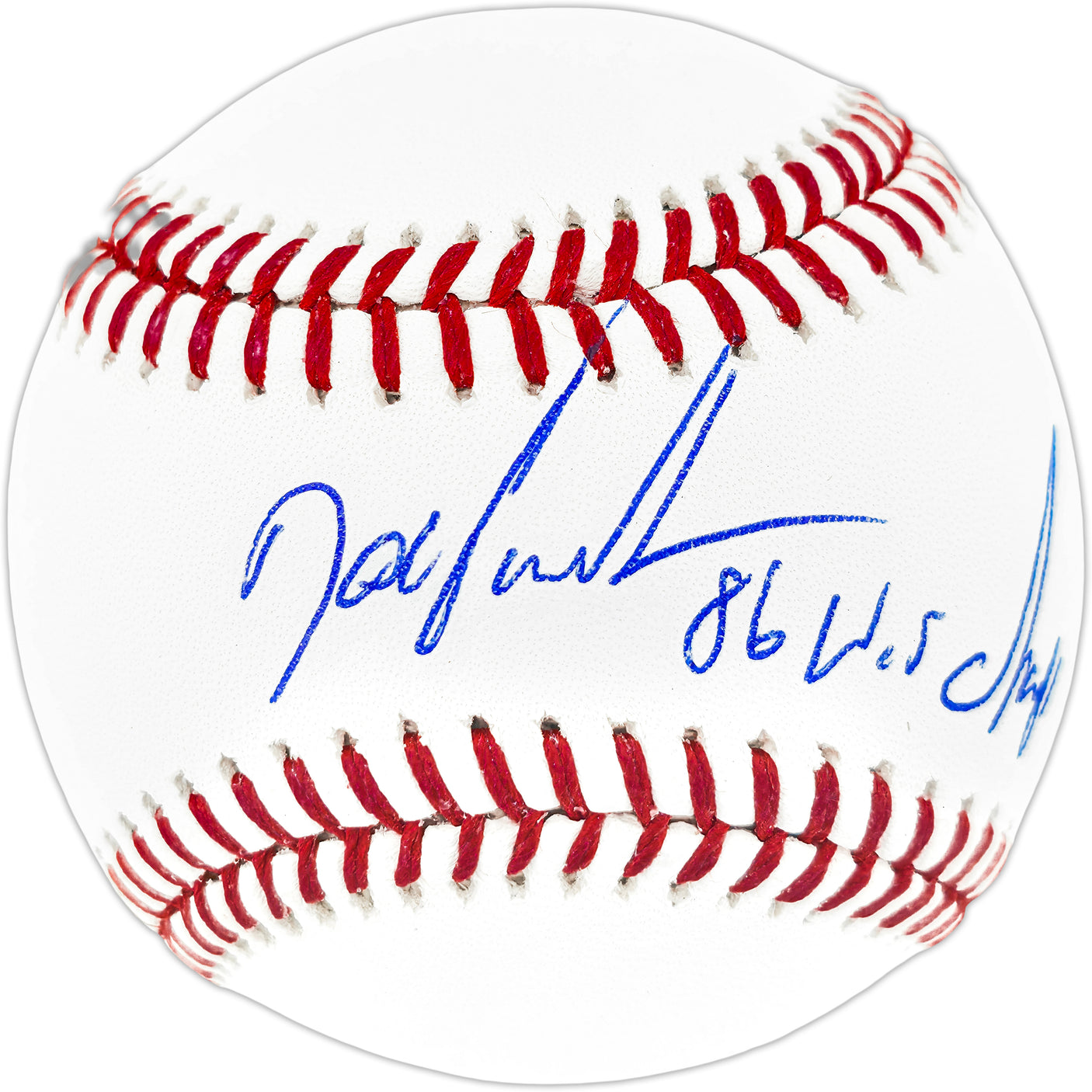 Dwight "Doc" Gooden Autographed Official MLB Baseball New York Mets "86 WS Champs" Beckett BAS Witness Stock #252388