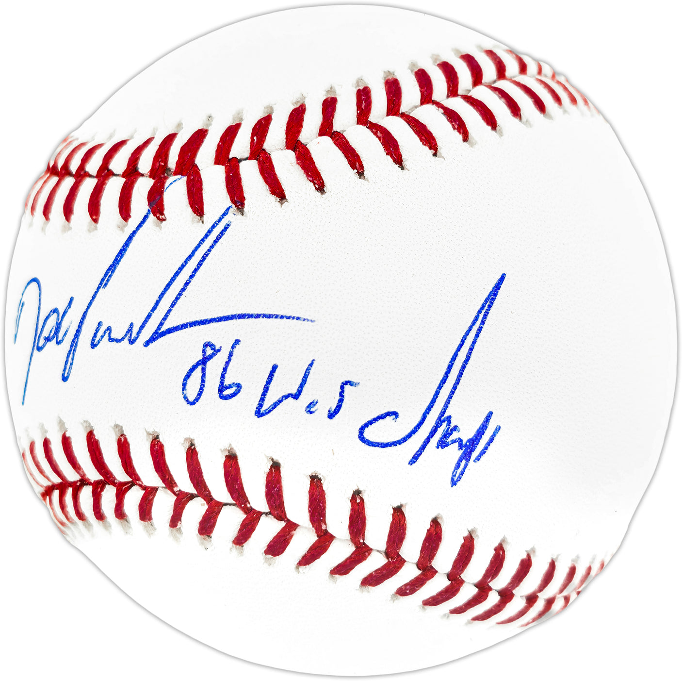 Dwight "Doc" Gooden Autographed Official MLB Baseball New York Mets "86 WS Champs" Beckett BAS Witness Stock #252388