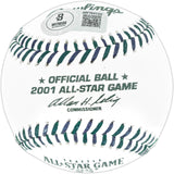 Edgar Martinez Autographed Official 2001 All Star Game Logo MLB Game Baseball Seattle Mariners Beckett BAS Witness Stock #252404