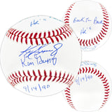 Ken Griffey Jr. & Sr. Autographed Official MLB Baseball Seattle Mariners "Back To Back HR 9/14/90" Beckett BAS Witness Stock #252420