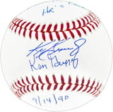 Ken Griffey Jr. & Sr. Autographed Official MLB Baseball Seattle Mariners "Back To Back HR 9/14/90" Beckett BAS Witness Stock #252420