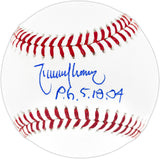 Randy Johnson Autographed Official MLB Baseball Arizona Diamondbacks "PG 5.18.04" Beckett BAS Witness Stock #252422