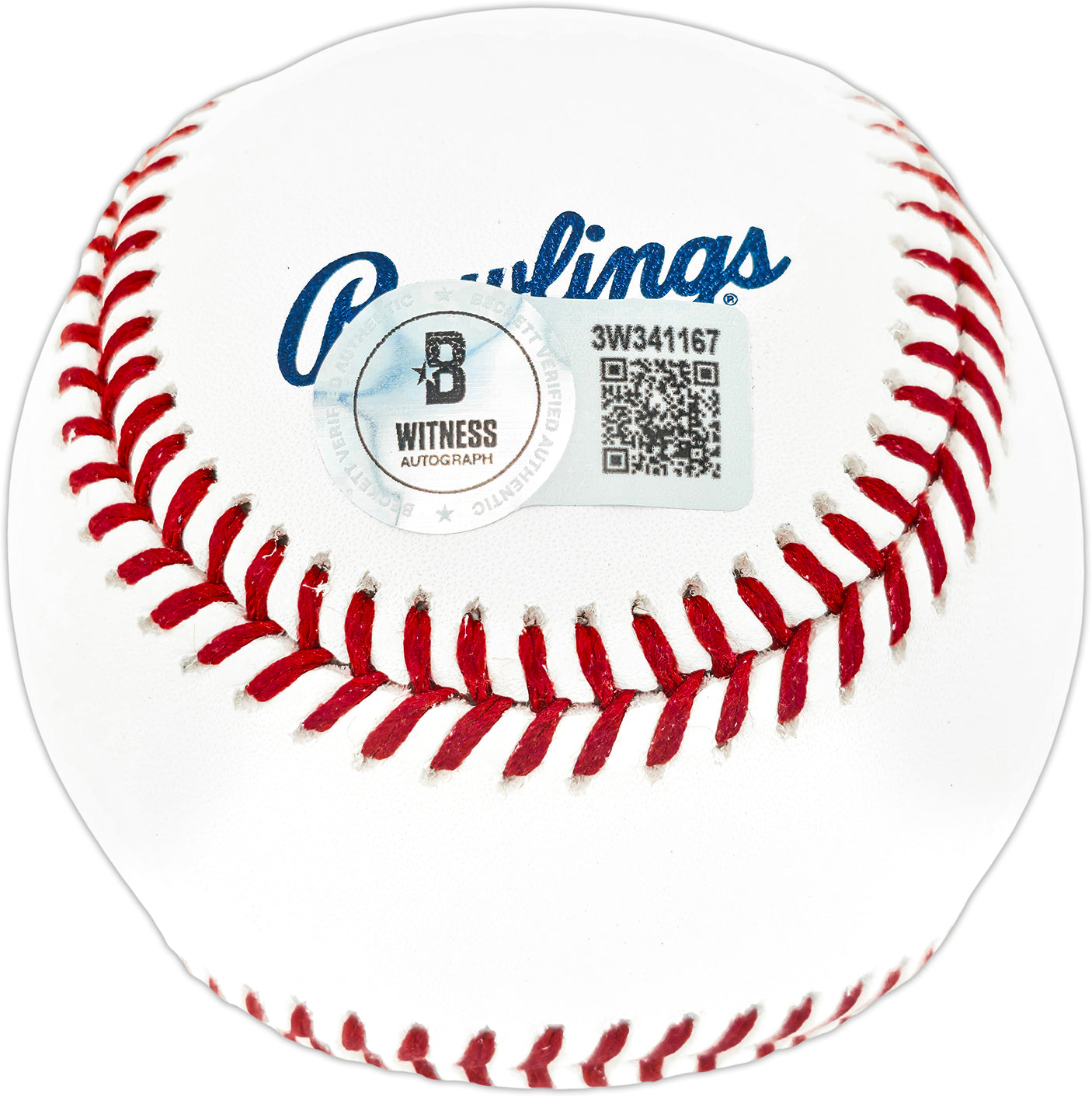 Randy Johnson Autographed Official Hall of Fame HOF Logo Baseball Seattle Mariners Beckett BAS Witness Stock #252423