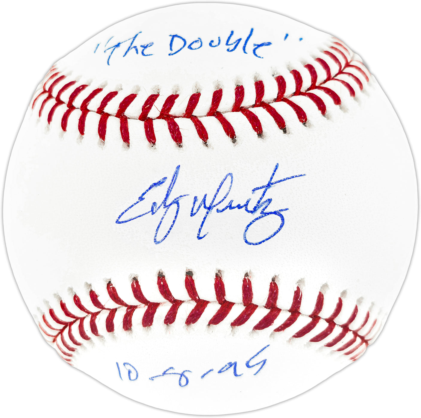 Edgar Martinez Autographed Official MLB Baseball Seattle Mariners "The Double 10-9-95" Beckett BAS Witness Stock #252424