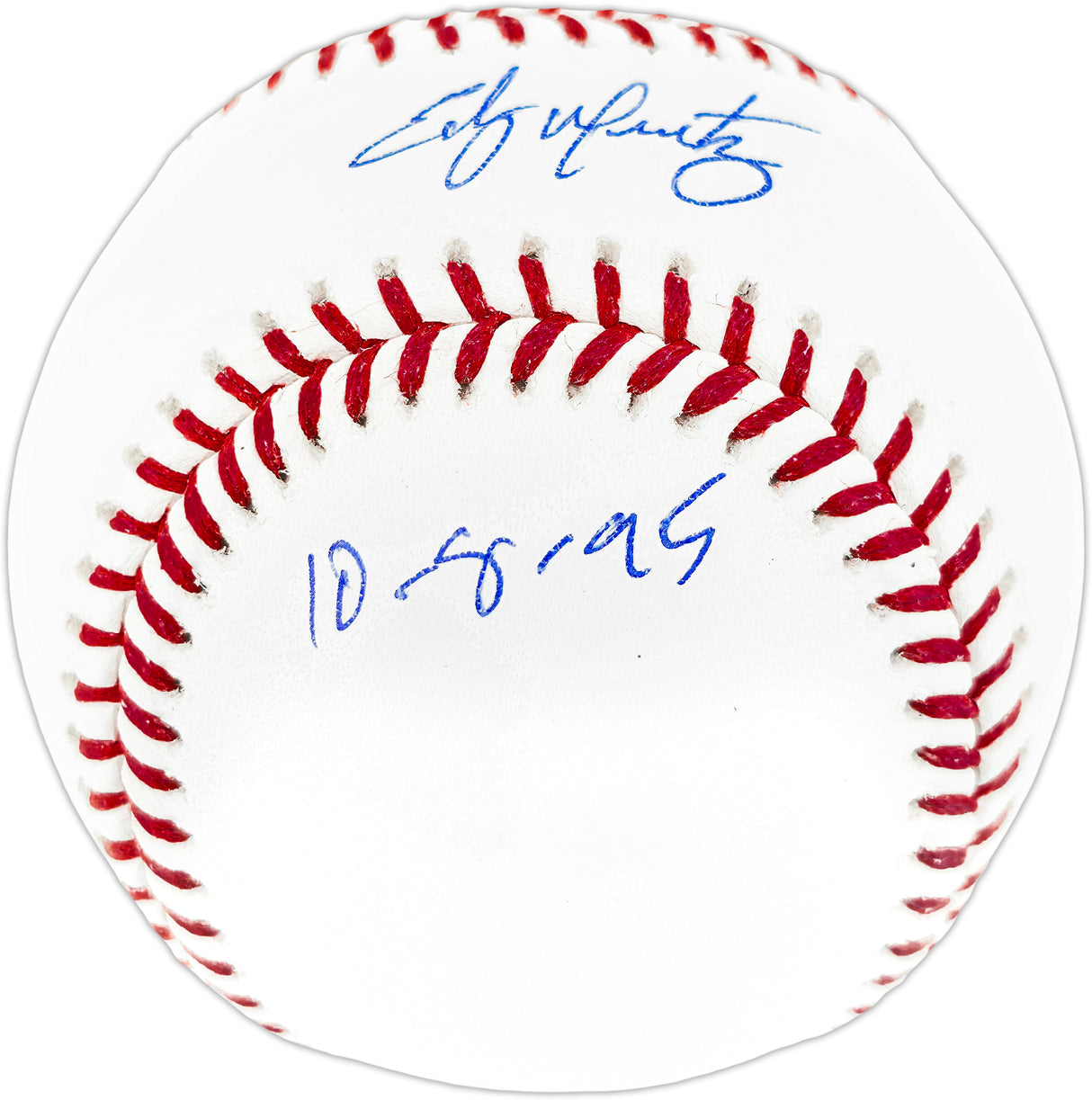 Edgar Martinez Autographed Official MLB Baseball Seattle Mariners "The Double 10-9-95" Beckett BAS Witness Stock #252424