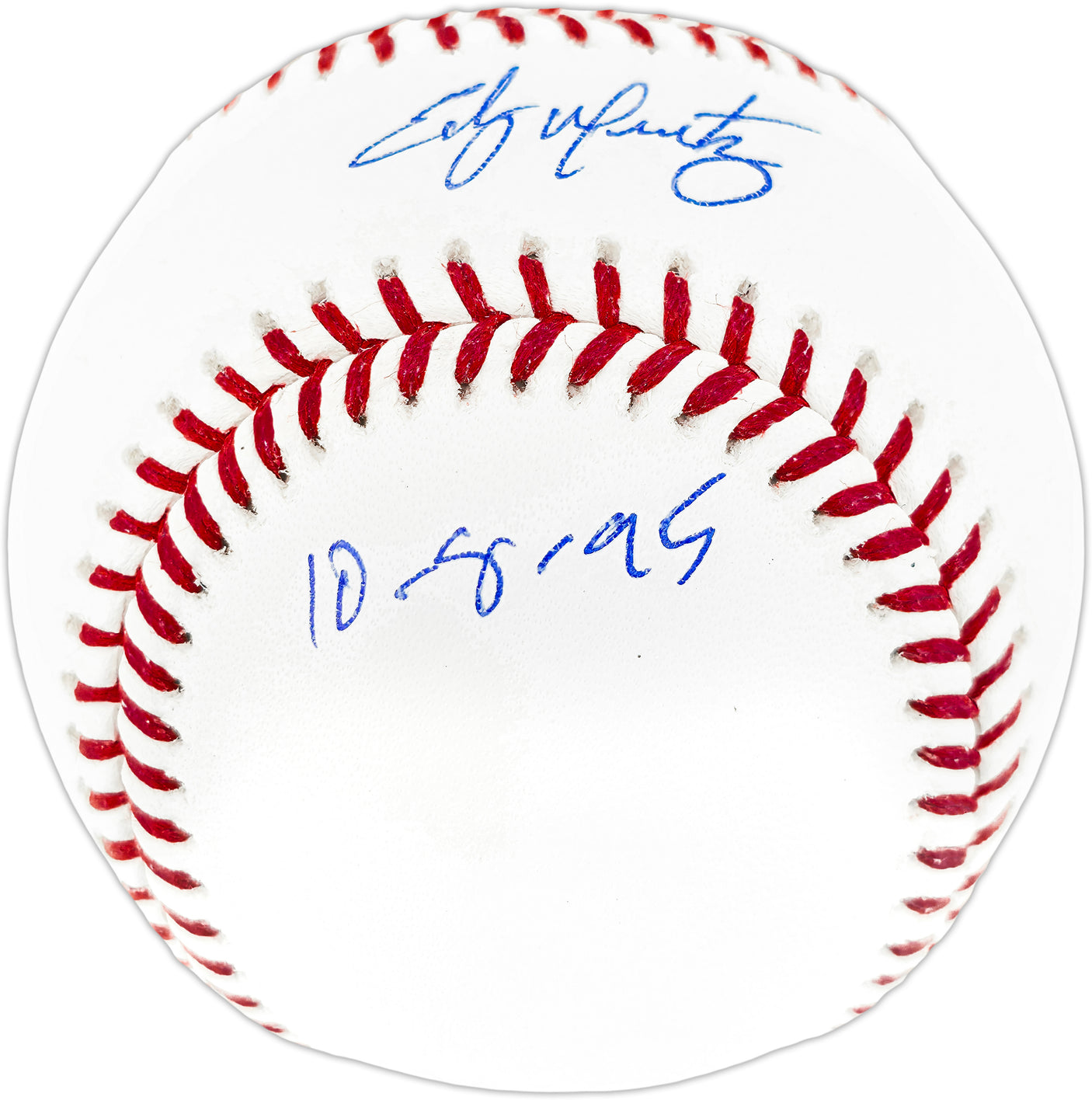 Edgar Martinez Autographed Official MLB Baseball Seattle Mariners "The Double 10-9-95" Beckett BAS Witness Stock #252424