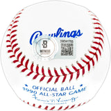 Ken Griffey Jr. Autographed Official 1990 All Star Game Logo Game Baseball Seattle Mariners (First ASG) Beckett BAS Witness Stock #252426