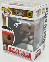Allen Iverson Autographed Funko Pop Vinyl Figurine #102 Philadelphia 76ers Beckett BAS Witness Stock #252391
