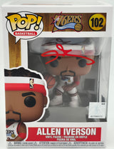 Allen Iverson Autographed Funko Pop Vinyl Figurine #102 Philadelphia 76ers Beckett BAS Witness Stock #252392