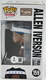 Allen Iverson Autographed Funko Pop Vinyl Figurine #159 Philadelphia 76ers Beckett BAS Witness Stock #252394