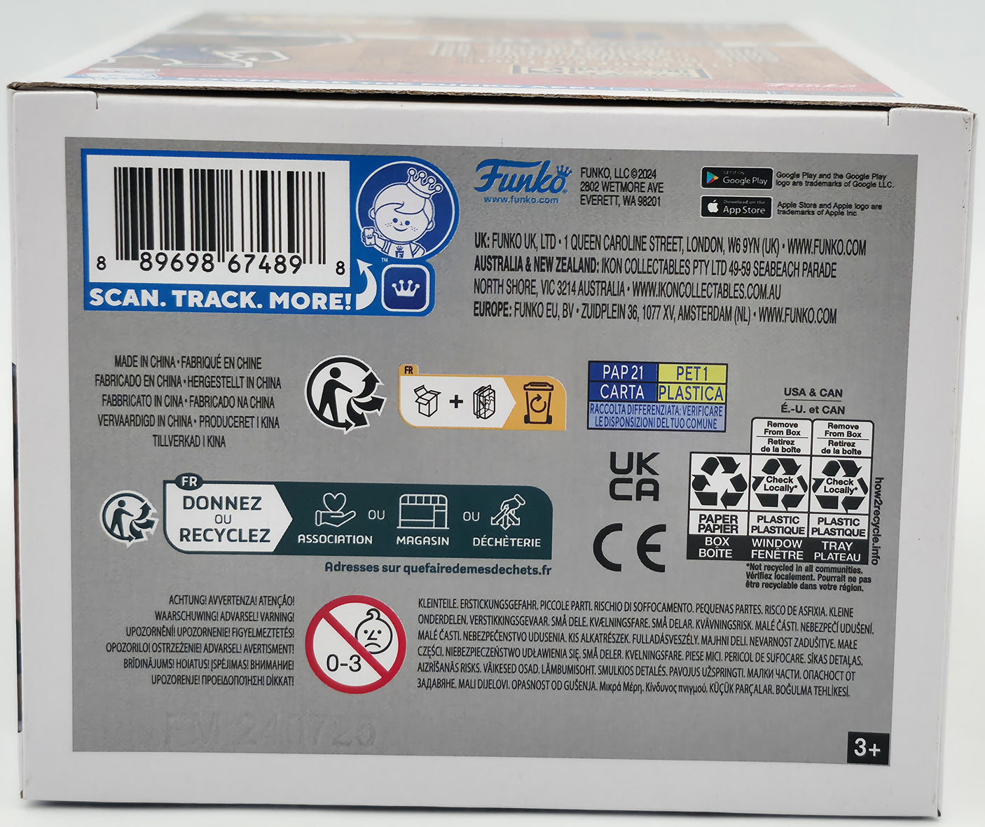 Allen Iverson Autographed Funko Pop Vinyl Figurine #159 Philadelphia 76ers Beckett BAS Witness Stock #252394