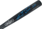 Ken Griffey Jr. & Sr. Autographed Black Louisville Slugger Pro Stock Baseball Bat Seattle Mariners "Back To Back HR 9/14/90" Beckett BAS Witness Stock #252417