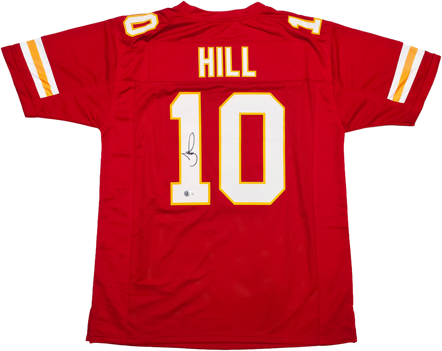 Kansas City Chiefs Tyreek Hill Autographed Red Jersey Beckett BAS Witness Stock #252403