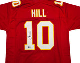Kansas City Chiefs Tyreek Hill Autographed Red Jersey Beckett BAS Witness Stock #252403