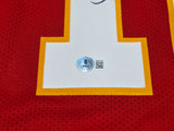 Kansas City Chiefs Tyreek Hill Autographed Red Jersey Beckett BAS Witness Stock #252403
