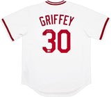 Cincinnati Reds Ken Griffey Sr. Autographed White Nike Cooperstown Collection Jersey Size Large Beckett BAS Witness Stock #252412