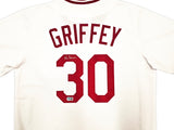 Cincinnati Reds Ken Griffey Sr. Autographed White Nike Cooperstown Collection Jersey Size Large Beckett BAS Witness Stock #252412