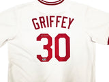 Cincinnati Reds Ken Griffey Sr. Autographed White Nike Cooperstown Collection Jersey Size XL Beckett BAS Witness Stock #252413