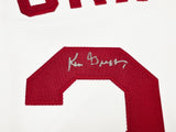 Cincinnati Reds Ken Griffey Sr. Autographed White Nike Cooperstown Collection Jersey Size XL Beckett BAS Witness Stock #252413