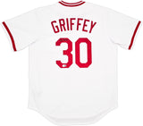 Cincinnati Reds Ken Griffey Sr. Autographed White Nike Cooperstown Collection Jersey Size Large Beckett BAS Witness Stock #252414