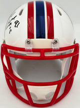 Earl Campbell Autographed Houston Oilers White 1981-98 Throwback Speed Mini Helmet "HOF 91" Beckett BAS Witness Stock #267464