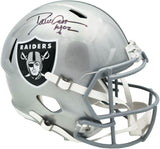 Dave Casper Autographed Oakland Raiders Silver Full Size Speed Replica Helmet "HOF 02" Beckett BAS Witness Stock #267480