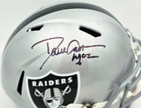 Dave Casper Autographed Oakland Raiders Silver Full Size Speed Replica Helmet "HOF 02" Beckett BAS Witness Stock #267480