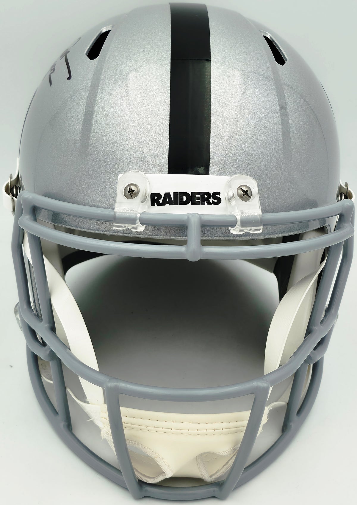 Dave Casper Autographed Oakland Raiders Silver Full Size Speed Replica Helmet "HOF 02" Beckett BAS Witness Stock #267480