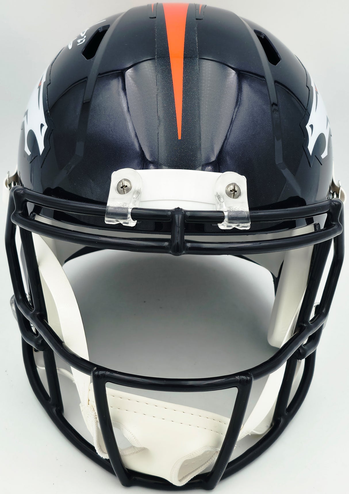 Steve Atwater Autographed Denver Broncos Blue 1997-2023 Throwback Full Size Speed Replica Helmet Beckett BAS Witness Stock #267483