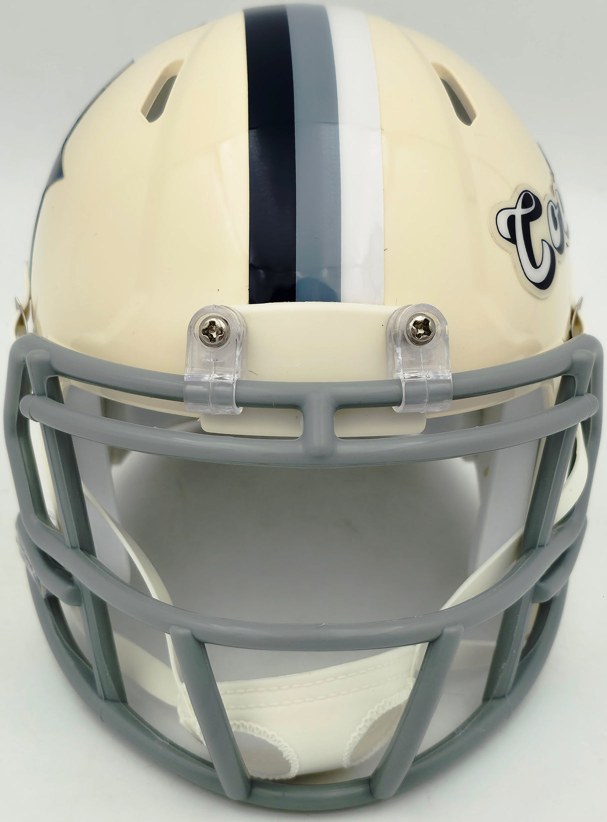 Dez Bryant Autographed Dallas Cowboys Cream Retro Speed Mini Helmet Beckett BAS Witness Stock #267500