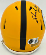 Jack Ham Autographed Pittsburgh Steelers Yellow 2025 Alternate Speed Mini Helmet "HOF 88" Beckett BAS Witness Stock #267502