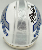 Bruce Smith Autographed Buffalo Bills White Rivalries Speed Mini Helmet Beckett BAS Witness Stock #267552