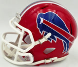 Bruce Smith Autographed Buffalo Bills Red 1987-2001 Throwback Speed Mini Helmet Beckett BAS Witness Stock #267553