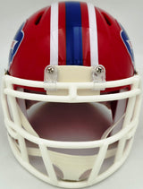 Bruce Smith Autographed Buffalo Bills Red 1987-2001 Throwback Speed Mini Helmet Beckett BAS Witness Stock #267553