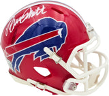 Bruce Smith Autographed Buffalo Bills Red 1987-2001 Throwback Speed Mini Helmet Beckett BAS Witness Stock #267554