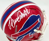 Bruce Smith Autographed Buffalo Bills Red 1987-2001 Throwback Speed Mini Helmet Beckett BAS Witness Stock #267554