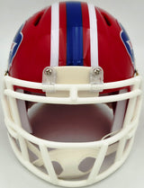 Bruce Smith Autographed Buffalo Bills Red 1987-2001 Throwback Speed Mini Helmet Beckett BAS Witness Stock #267554