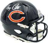 Jay Cutler Autographed Chicago Bears Blue Speed Mini Helmet Beckett BAS Witness Stock #267555