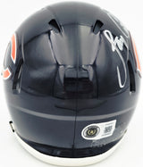 Jay Cutler Autographed Chicago Bears Blue Speed Mini Helmet Beckett BAS Witness Stock #267555