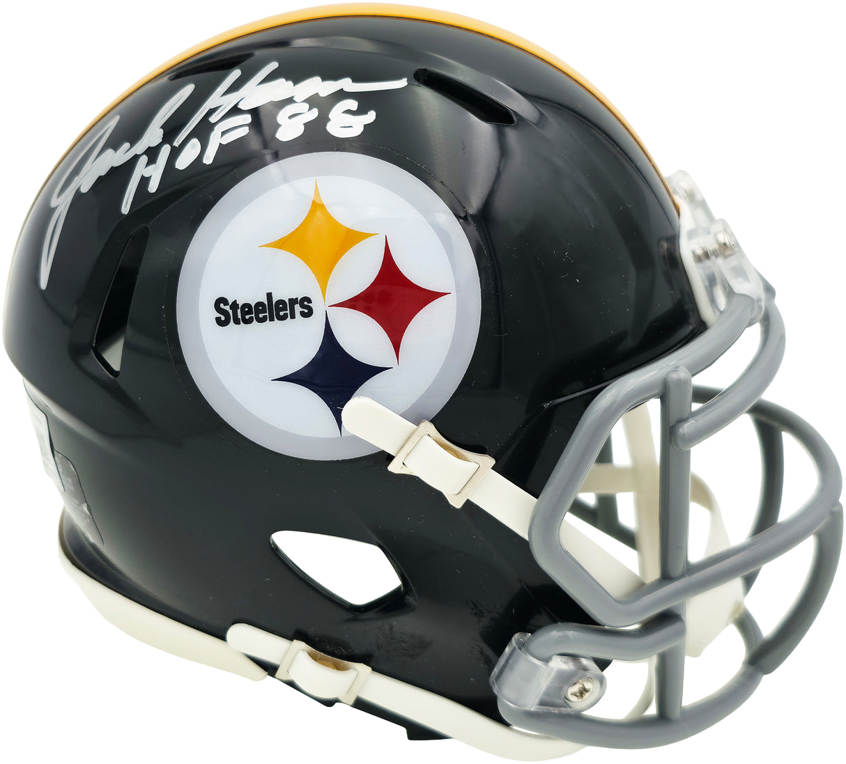 Jack Ham Autographed Pittsburgh Steelers Black Speed Mini Helmet "HOF 88" Beckett BAS Witness Stock #267557