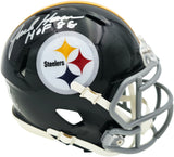 Jack Ham Autographed Pittsburgh Steelers Black Speed Mini Helmet "HOF 88" Beckett BAS Witness Stock #267557