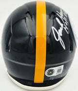 Jack Ham Autographed Pittsburgh Steelers Black Speed Mini Helmet "HOF 88" Beckett BAS Witness Stock #267557