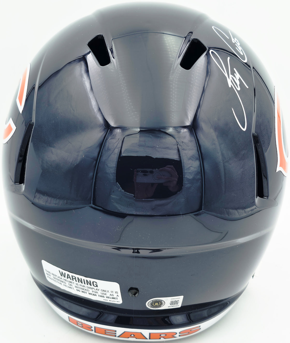 Jay Cutler Autographed Chicago Bears Blue Full Size Speed Replica Helmet Beckett BAS Witness Stock #267559