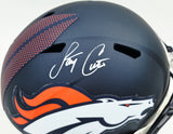Jay Cutler Autographed Denver Broncos Blue Full Size Speed Replica Helmet Beckett BAS Witness Stock #267560