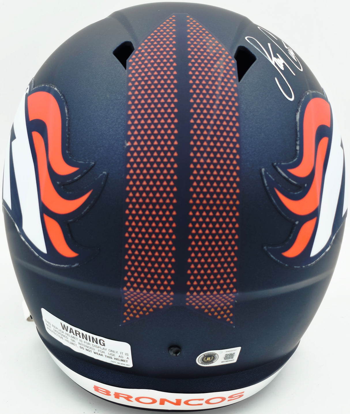 Jay Cutler Autographed Denver Broncos Blue Full Size Speed Replica Helmet Beckett BAS Witness Stock #267560