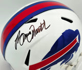 Bruce Smith Autographed Buffalo Bills White Full Size Speed Replica Helmet Beckett BAS Witness Stock #267561