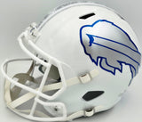 Bruce Smith Autographed Buffalo Bills White Full Size Rivalries Speed Replica Helmet Beckett BAS Witness Stock #267562
