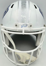 Bruce Smith Autographed Buffalo Bills White Full Size Rivalries Speed Replica Helmet Beckett BAS Witness Stock #267562
