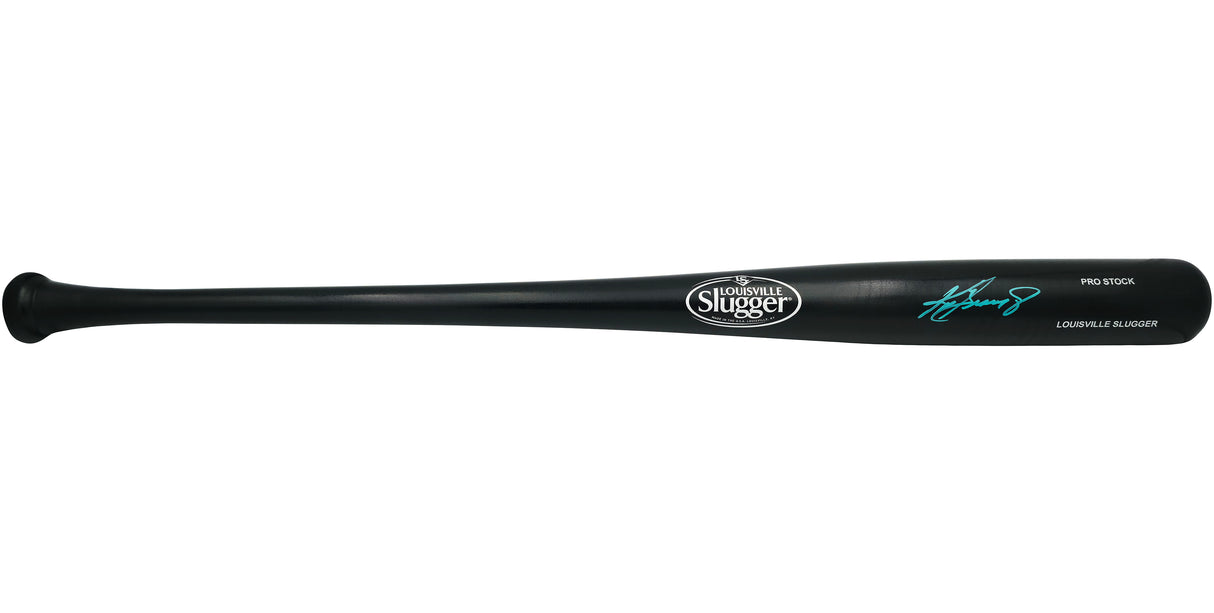 Ken Griffey Jr. Autographed Black Louisville Slugger Pro Stock Bat Seattle Mariners Beckett BAS Witness Stock #267489