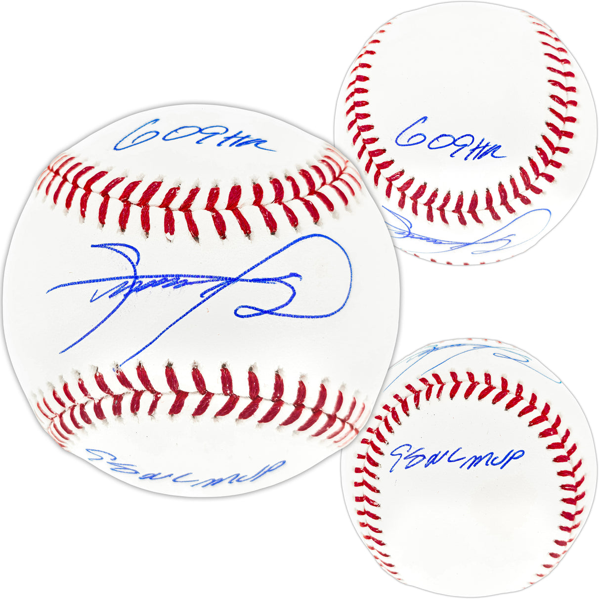 Sammy Sosa Autographed Official MLB Baseball Chicago Cubs "609 HR & 98 NL MVP" Beckett BAS Witness Stock #267421